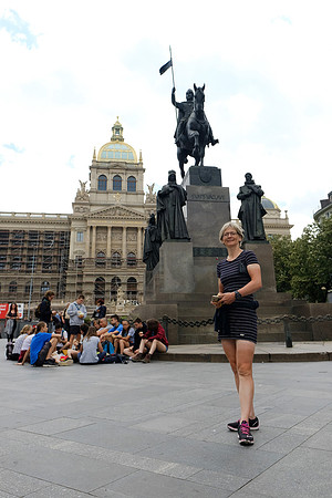 National museum and Statue of Saint Wenceslas