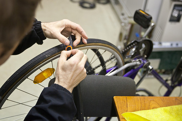 Punctured bike