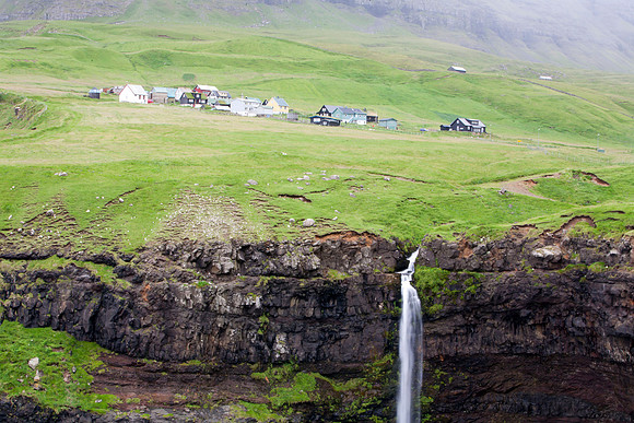 Múlafossur, Faroe Islands, Vagoy, Gásadalur, Goose Valley