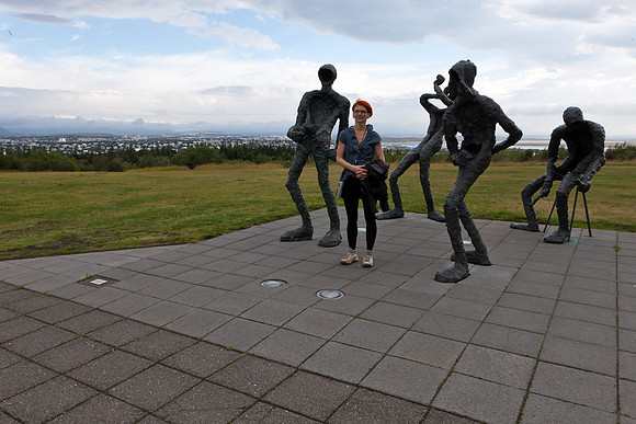 Outside Perlan in Reykjavik